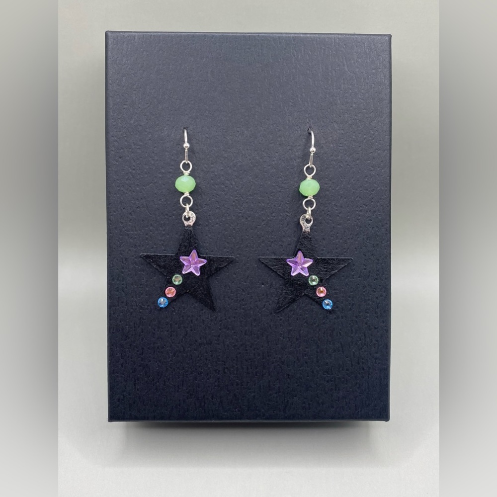 🌟2/$20 🌈💫🌟Kawaii Rainbow Rhinestone Star Earrings